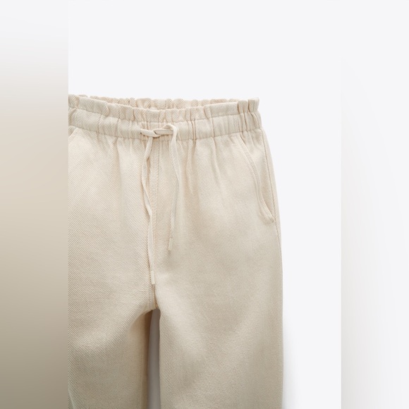 ZARA PAPER BAG PANTS 100% COTTON - Picture 8 of 15